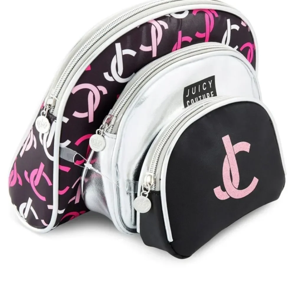 Juicy Couture JC Logo‎ 3-PC Makeup Bag Set